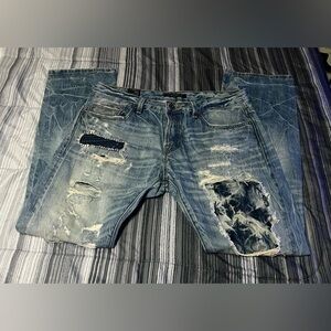 Cult of Individuality Relaxed Fit Distressed Denim Jeans